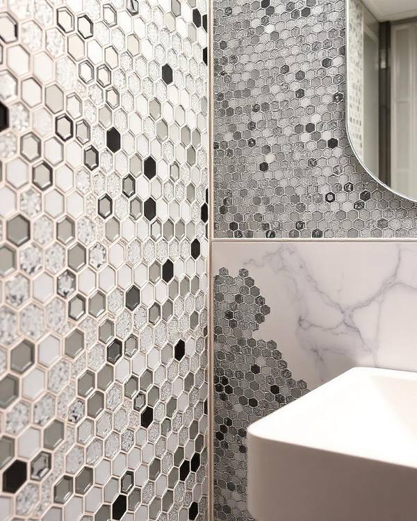 Mosaic Tiles shown in a modern interior setting