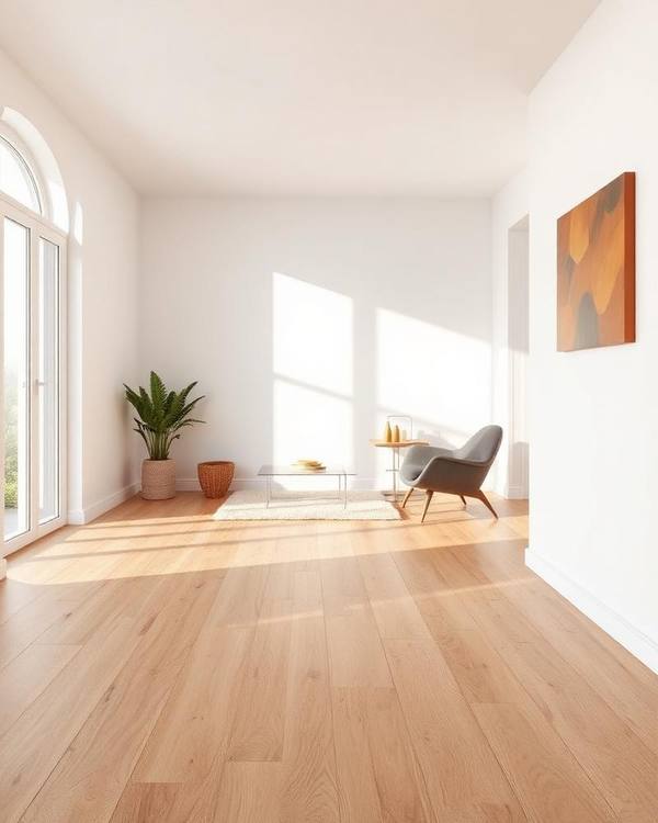 Wood Effect Tiles shown in a modern interior setting
